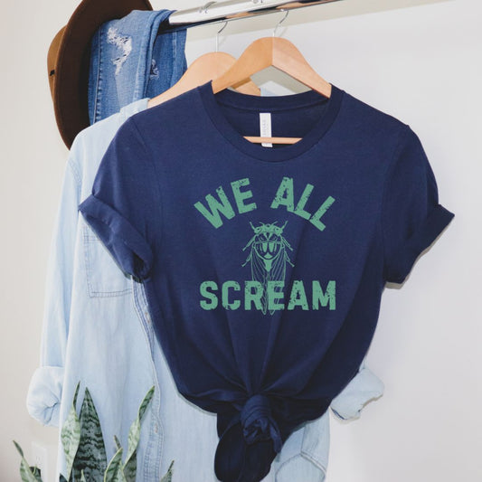 We All Scream Cicadas, Premium Unisex Crewneck T-shirt